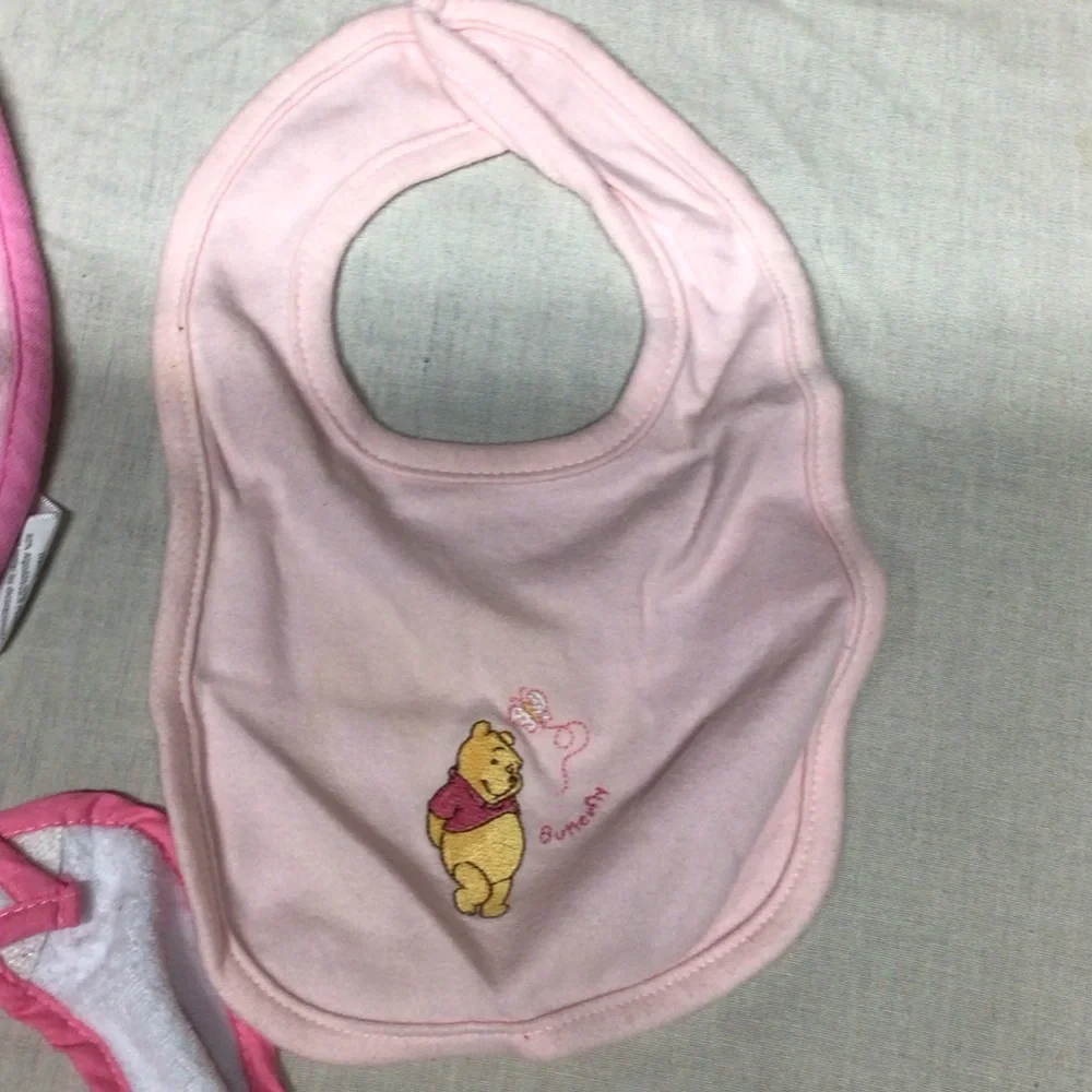 Disney Pink and White Big Sister Bib Trio